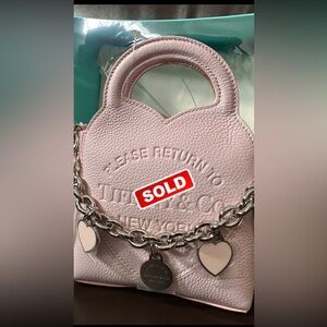 Tiffany & Co. Return to Tiffany Micro Bag Baby Pink with Chain & Charms NWT